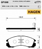 Колодки тормозные передние GP1068 Hagen