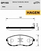 Колодки тормозные передние GP1183 Hagen