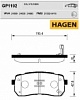 Колодки тормозные задние GP1192 Hagen
