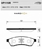 Колодки тормозные задние HP1119R Hardron