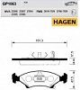 Колодки тормозные передние GP1063 Hagen